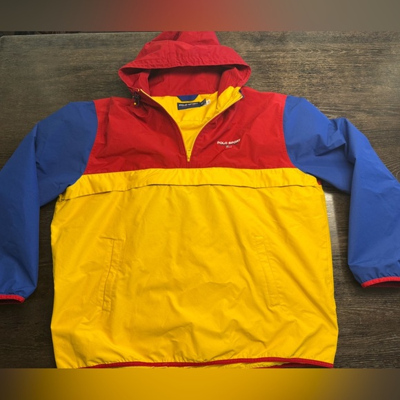 Polo Ralph Lauren Other - Polo Ralph Lauren Colorblock Hooded Packable Windbreaker